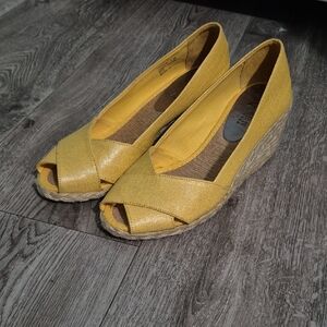 Ralph‎ Lauren Yellow Wedge Espadrilles